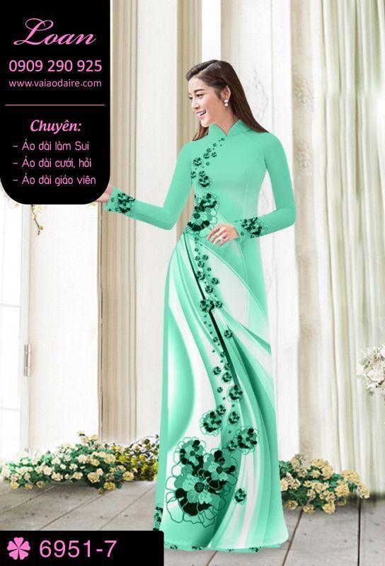 Vải áo dài hoa chạy dọc Vải áo dài hoa chạy dọc