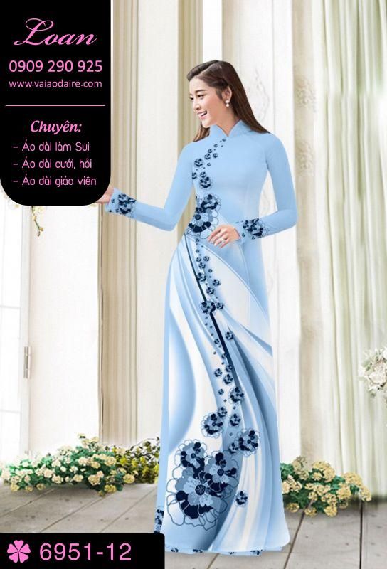Vải áo dài hoa chạy dọc Vải áo dài hoa chạy dọc