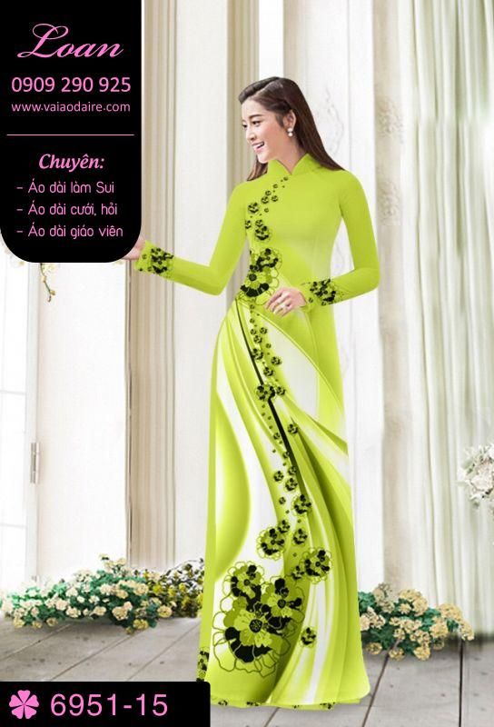 Vải áo dài hoa chạy dọc Vải áo dài hoa chạy dọc