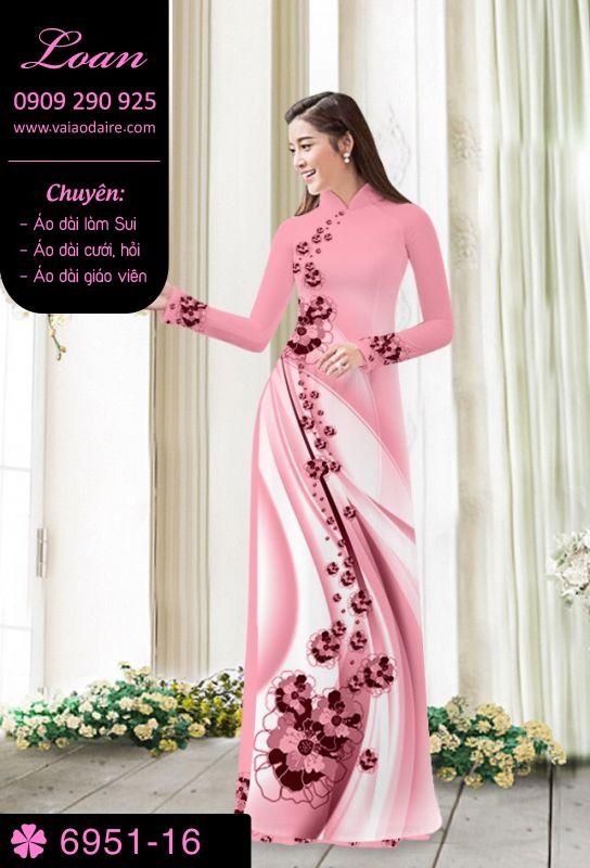Vải áo dài hoa chạy dọc Vải áo dài hoa chạy dọc