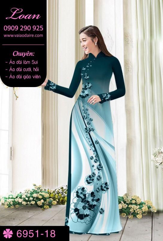 Vải áo dài hoa chạy dọc Vải áo dài hoa chạy dọc