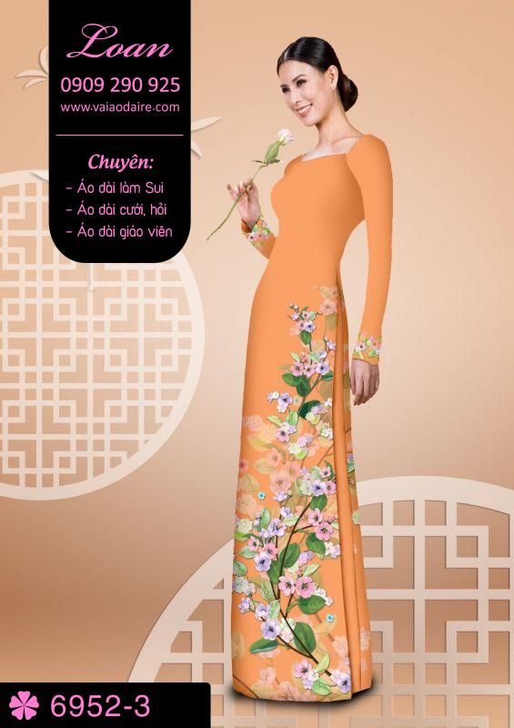 Vải áo dài hoa chạy dọc