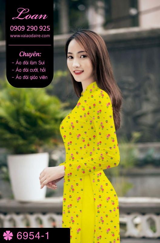 Vải áo dài hoa nhí