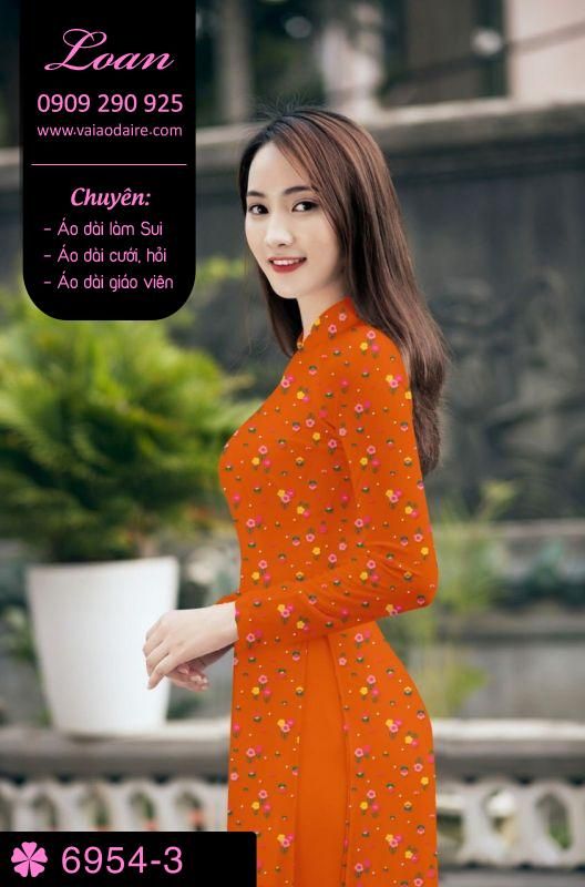 Vải áo dài hoa nhí