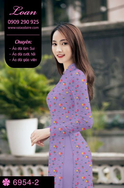 Vải áo dài hoa nhí