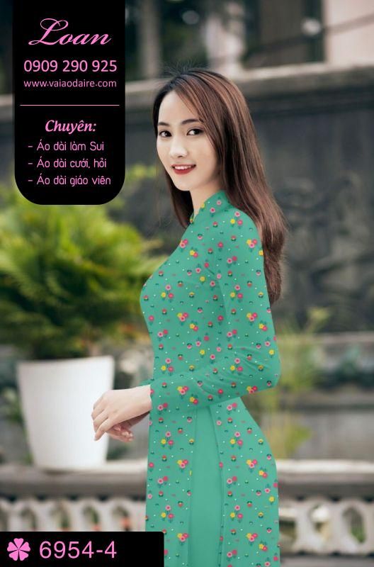 Vải áo dài hoa nhí