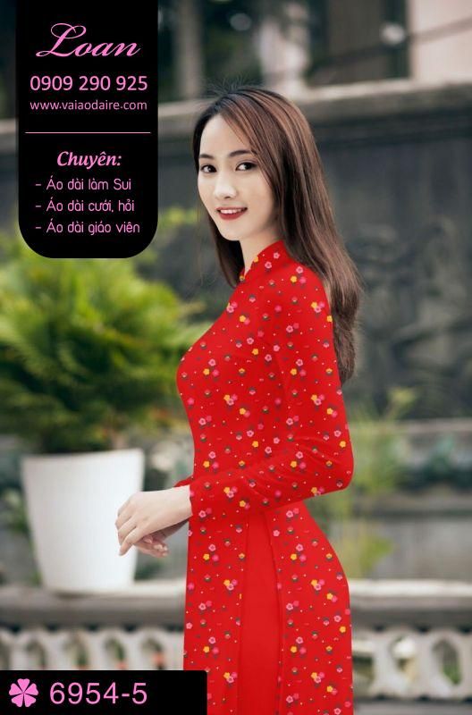 Vải áo dài hoa nhí