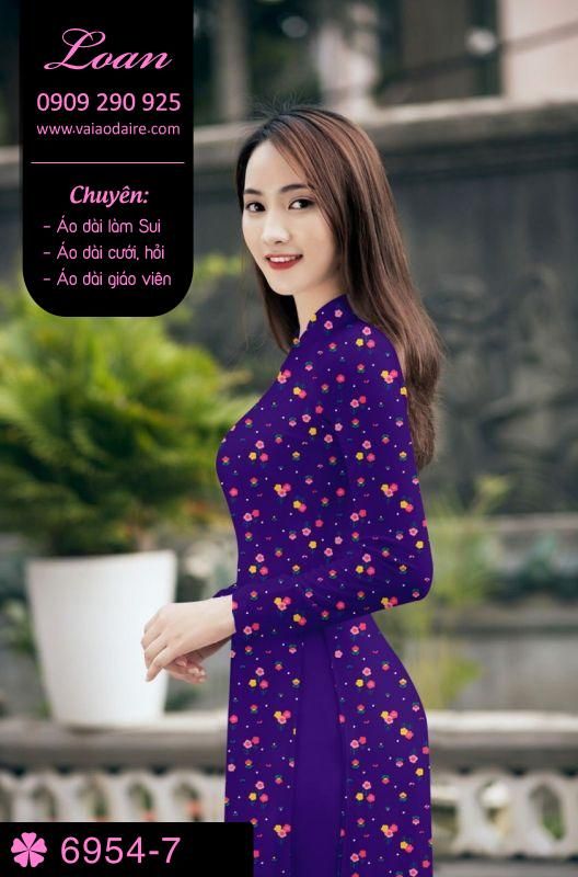 Vải áo dài hoa nhí