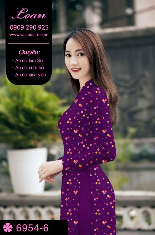 Vải áo dài hoa nhí