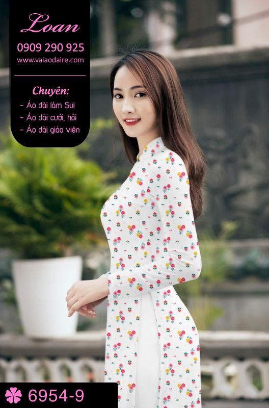 Vải áo dài hoa nhí