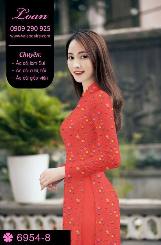 Vải áo dài hoa nhí