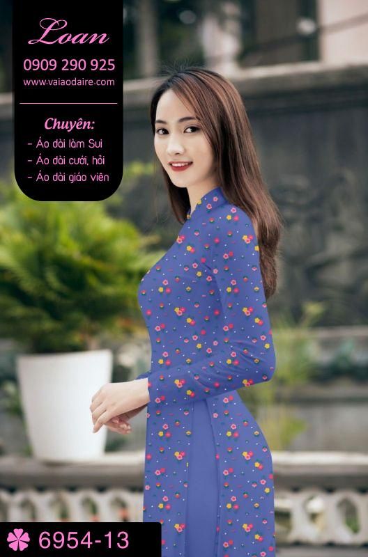 Vải áo dài hoa nhí
