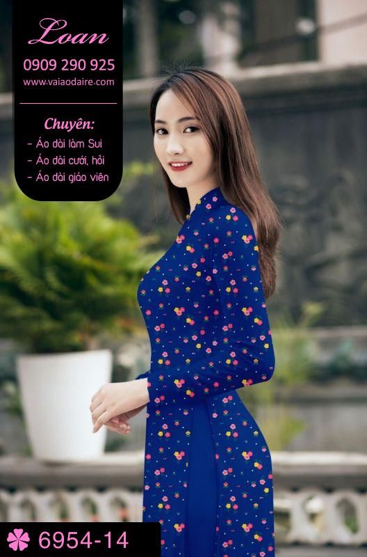 Vải áo dài hoa nhí