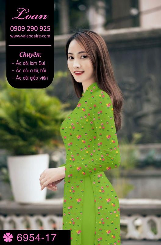Vải áo dài hoa nhí