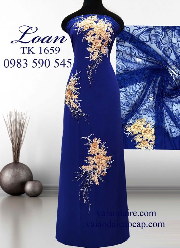 Vải áo dài kết tay Ren