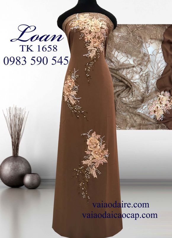 Vải áo dài kết tay Ren