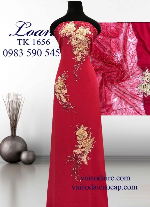 Vải áo dài kết tay Ren