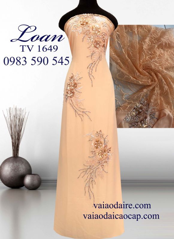 Vải áo dài kết tay Ren