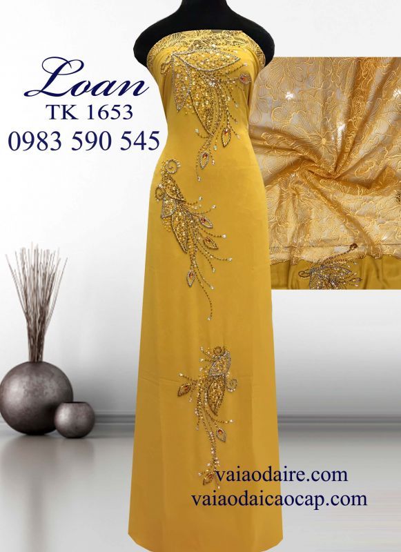 Vải áo dài kết tay Ren