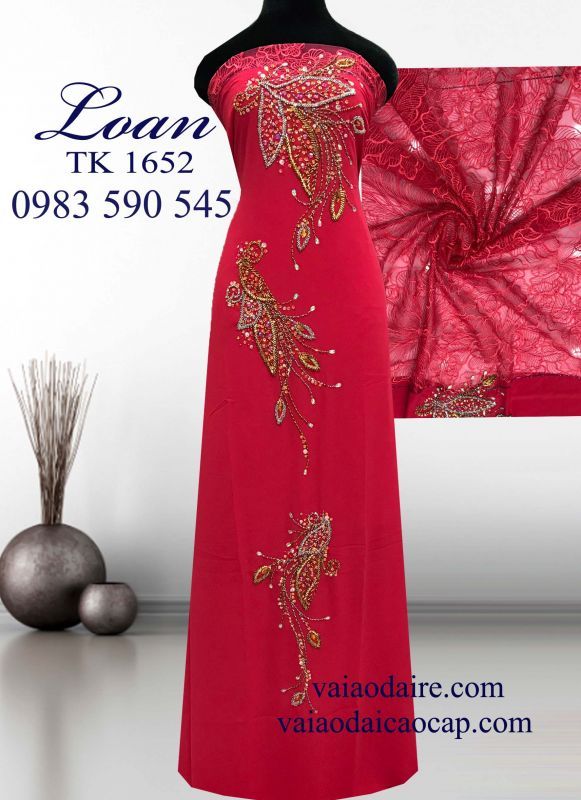 Vải áo dài kết tay Ren