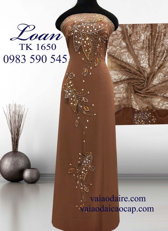 Vải áo dài kết tay Ren