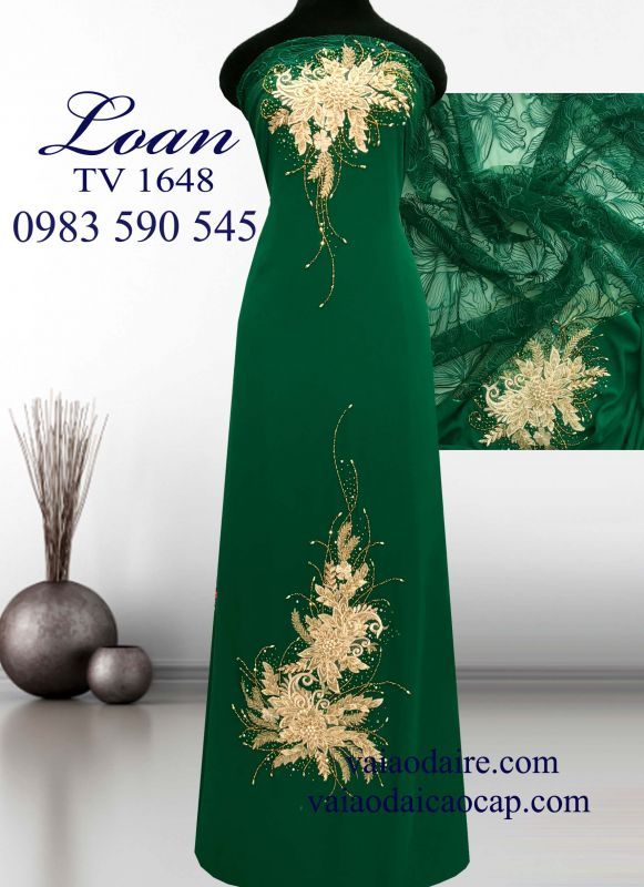Vải áo dài kết tay Ren