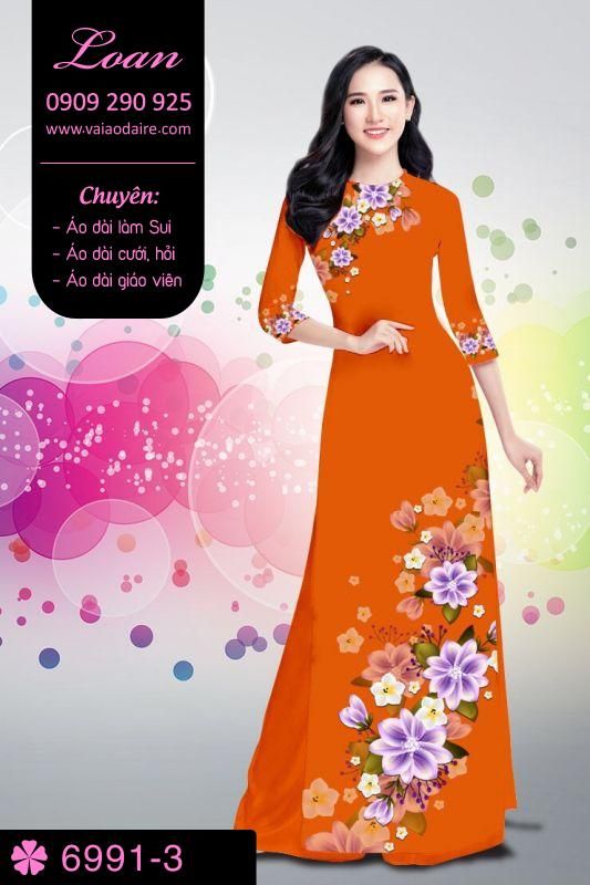 Vải áo dài hoa dây