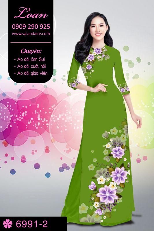 Vải áo dài hoa dây