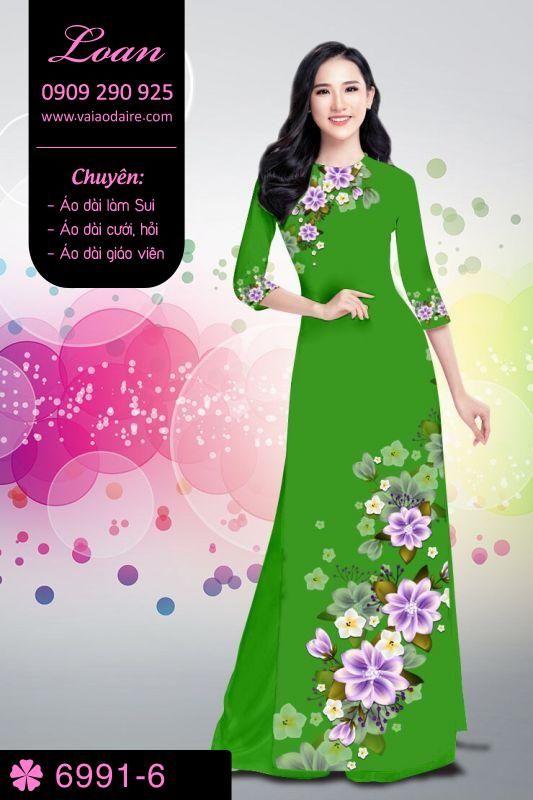 Vải áo dài hoa dây