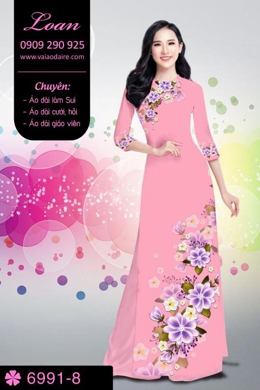 Vải áo dài hoa dây