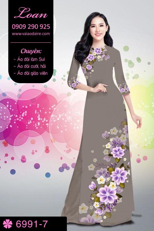 Vải áo dài hoa dây