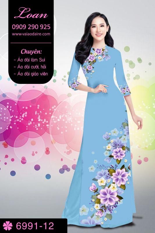 Vải áo dài hoa dây