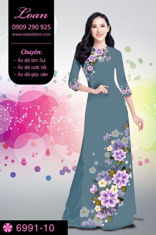 Vải áo dài hoa dây