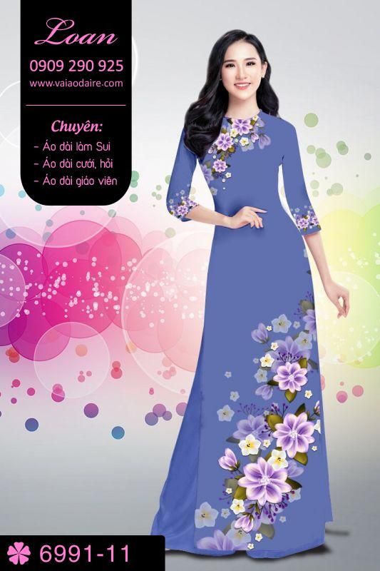 Vải áo dài hoa dây