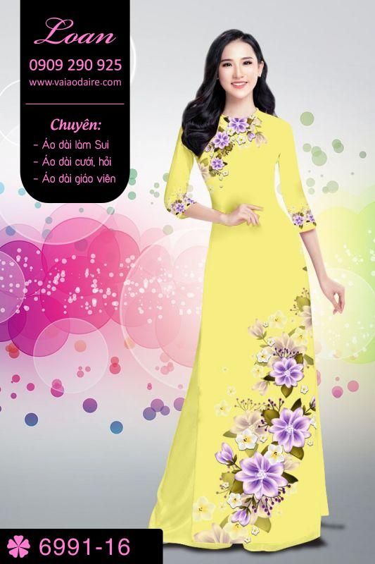 Vải áo dài hoa dây