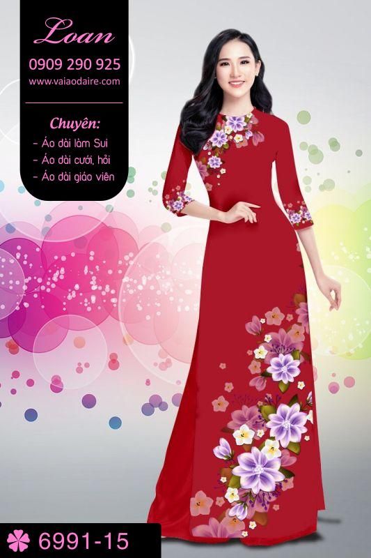 Vải áo dài hoa dây