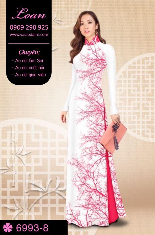 Vải áo dài cành cây