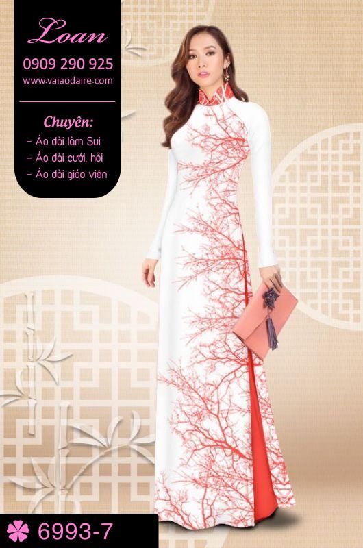 Vải áo dài cành cây