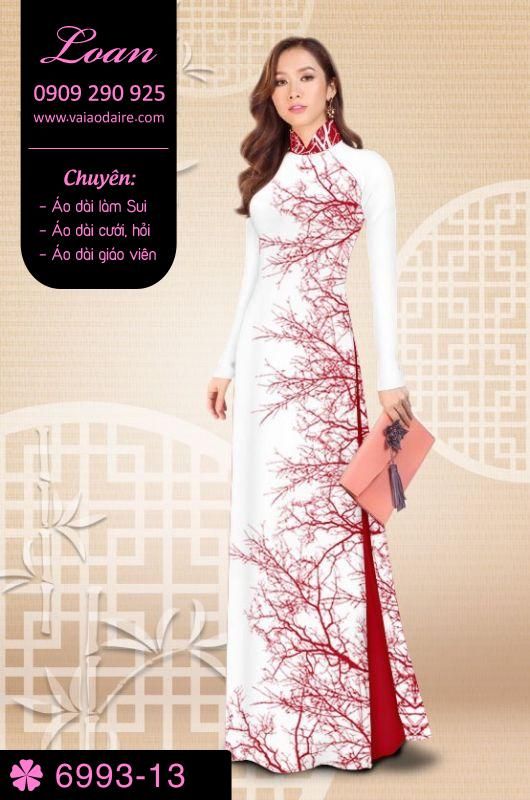 Vải áo dài cành cây