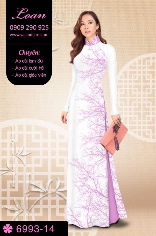 Vải áo dài cành cây