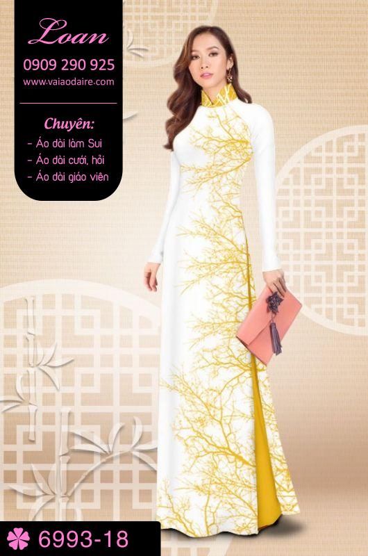 Vải áo dài cành cây