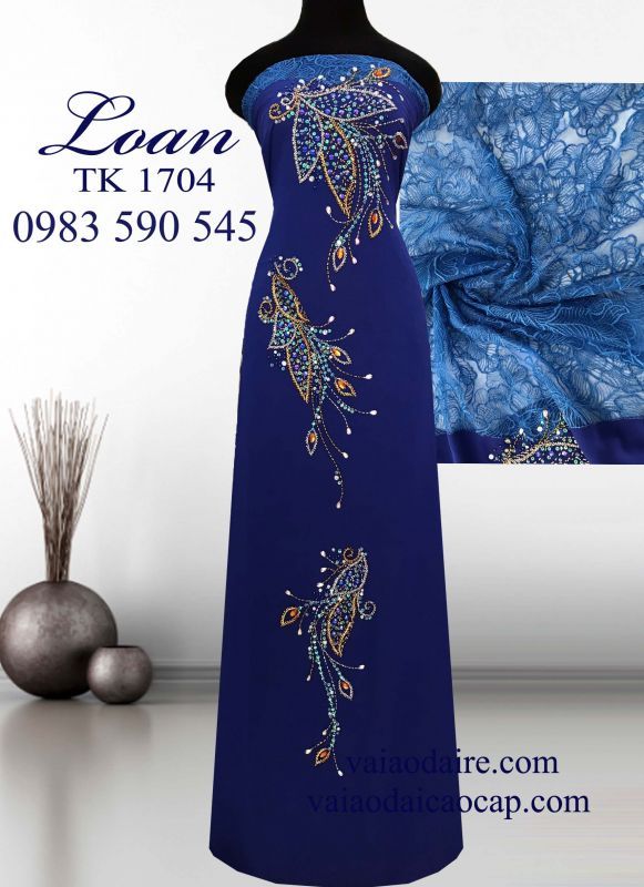 Vải áo dài kết tay Ren