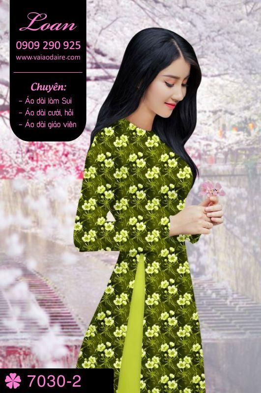 Vải áo dài hoa nhí Vải áo dài hoa nhí