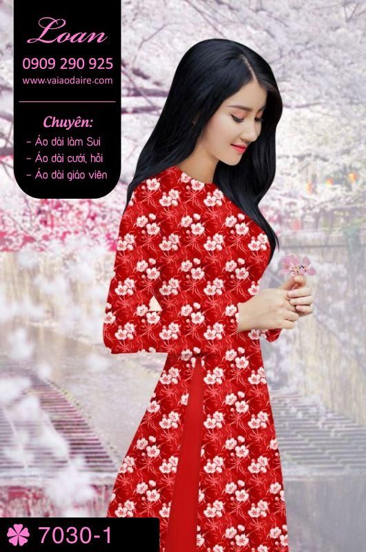 Vải áo dài hoa nhí Vải áo dài hoa nhí