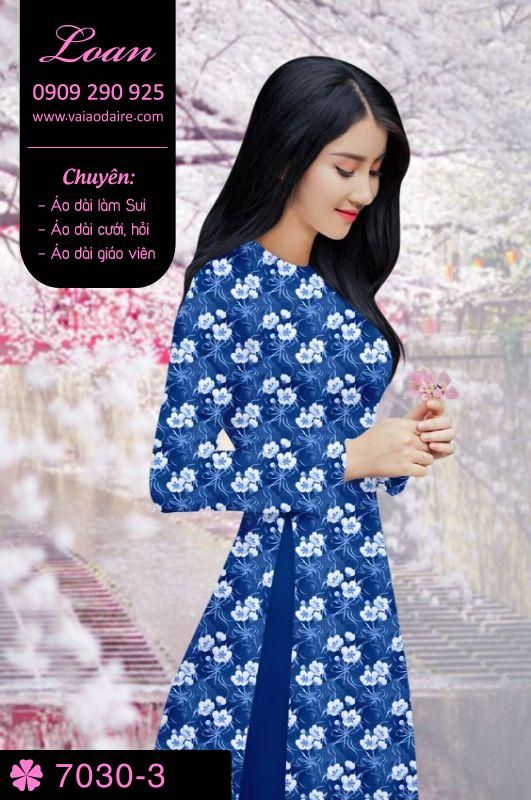 Vải áo dài hoa nhí Vải áo dài hoa nhí