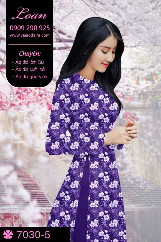 Vải áo dài hoa nhí Vải áo dài hoa nhí