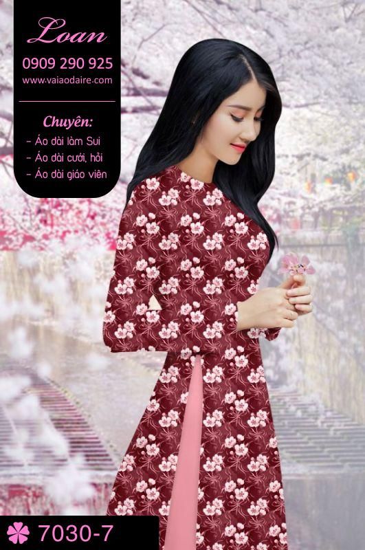 Vải áo dài hoa nhí Vải áo dài hoa nhí