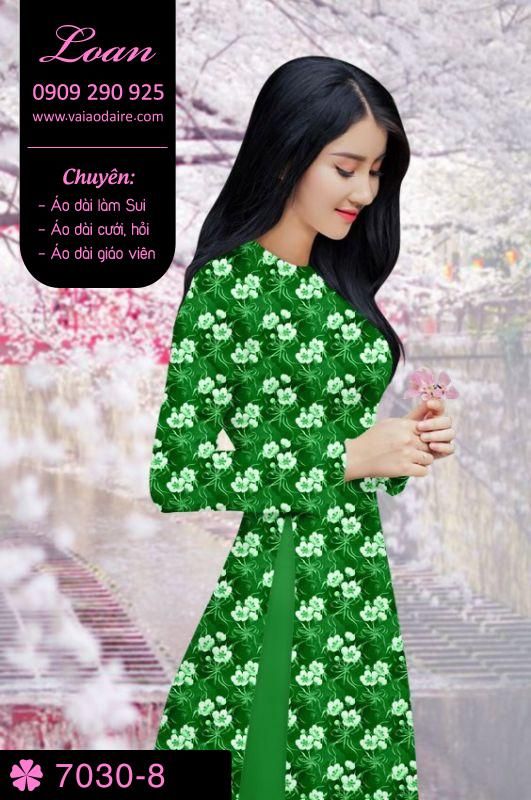 Vải áo dài hoa nhí Vải áo dài hoa nhí