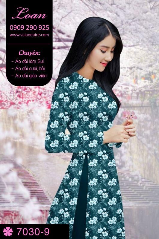 Vải áo dài hoa nhí Vải áo dài hoa nhí