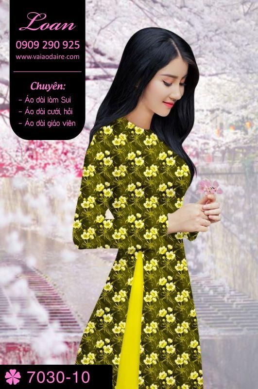 Vải áo dài hoa nhí Vải áo dài hoa nhí
